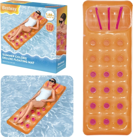 Opblaasbaar drijvend ligbed Bestway Summer Colors Deluxe