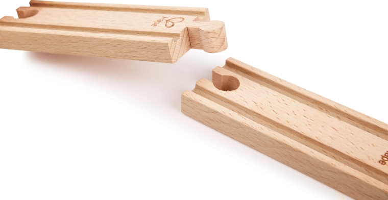 Korte rechte houten rails