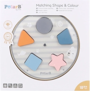houten educatief spel Polarb – vormen en kleuren sorteren