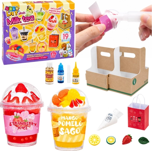 Creatieve DIY-set mini drankjes: milk tea en bubble tea