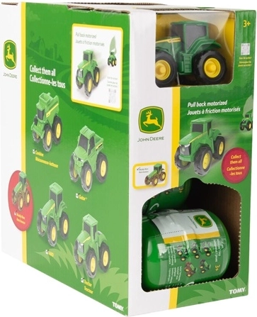 Tomy John Deere verrassing in capsule – mini landbouwvoertuig met terugtrekmechanisme