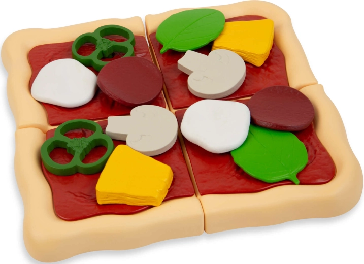 Snijbare pizza en gemakkelijk vast te pakken delen