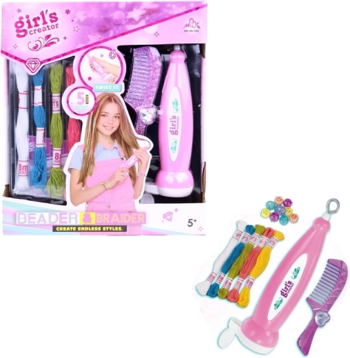 Haarvlechtapparaat voor kralen met accessoires