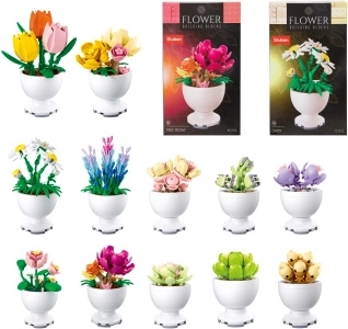 Bouwset: bloem van blokjes