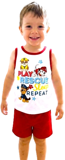 Zomerse jongenspyjama zonder mouwen Paw Patrol