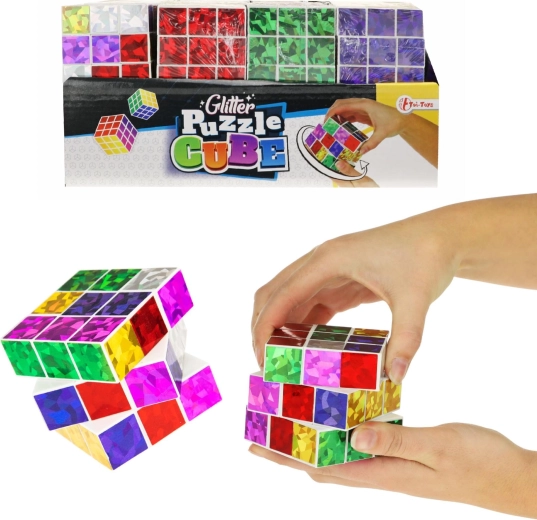 Metalachtige glinsterende magische kubus 3×3×3 - 1 stuk