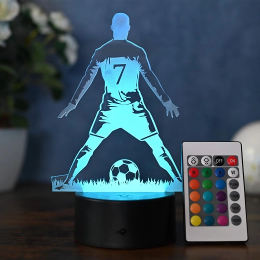 3D illusie met voetbalmotief