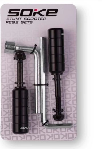 Soke zwarte pegs voor step 2 stuks met montagesleutels