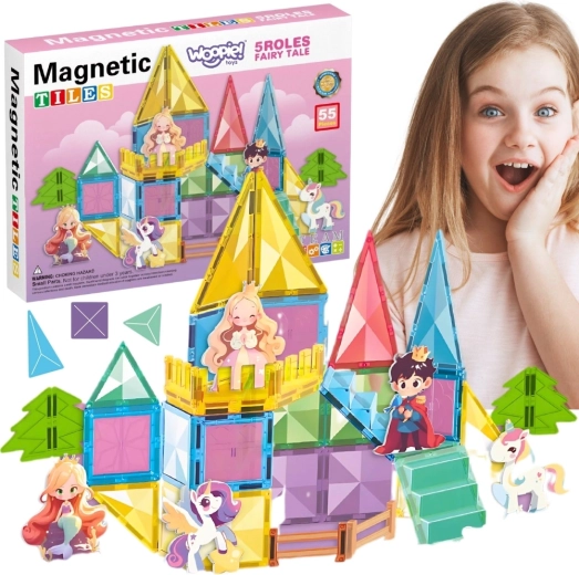 Woopie magnetische bouwset sprookjeskasteel 55 onderdelen