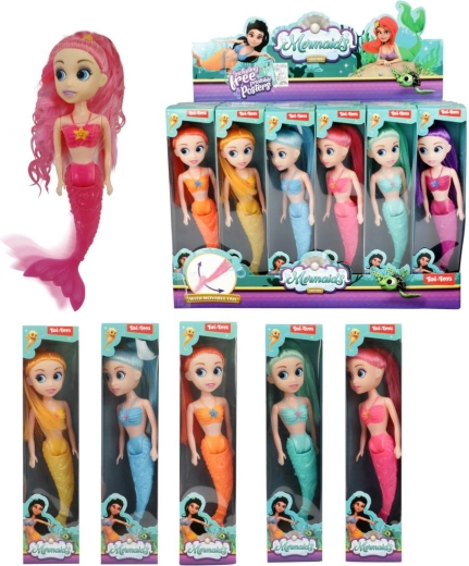 Zeemeerminpop met beweegbare staart 18 cm - 1 stuk