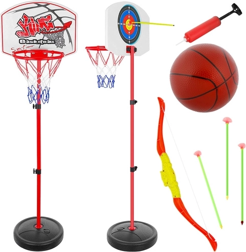 Kinder set 2-in-1 basketbal en schietbaan met verstelbare hoogte