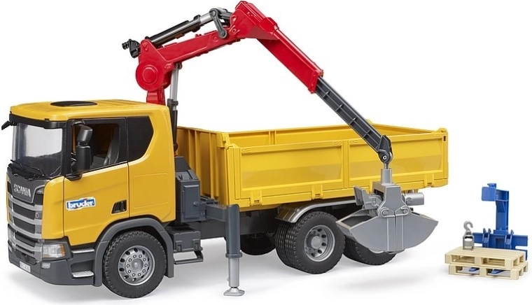 Kipbare laadbak en neerklapbare zijborden