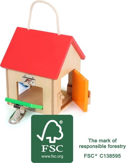 Huisje met sloten van FSC-hout small foot
