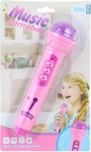 Roze microfoon op batterijen