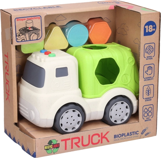 Vormensorteerder – vuilniswagen met licht- en geluidseffecten 16 cm