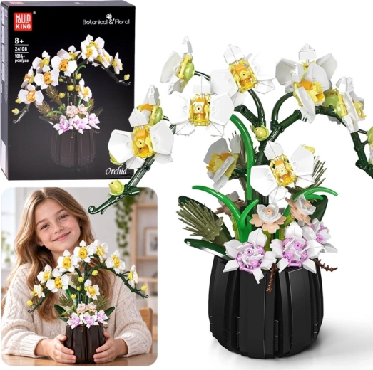 Bouwset orchidee in bloempot Mould King (1014+ onderdelen)