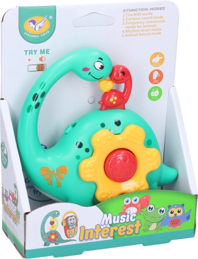 Dinosaurus met licht- en geluidseffecten 12 cm - 1 stuk