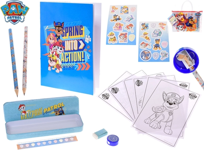 Paw Patrol tekenset met schetsboek en etui in tas