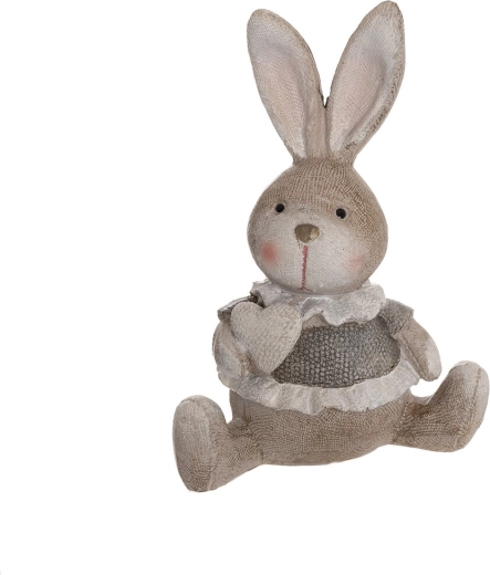 Keramisch konijn beige 14 cm