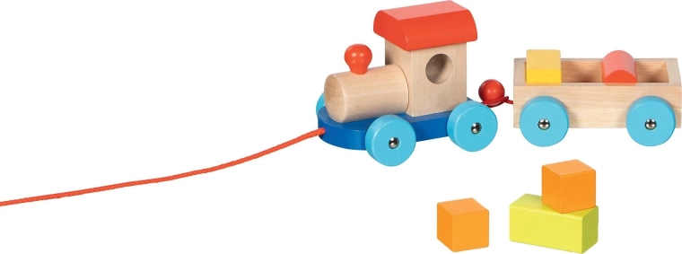 5 houten blokken om te stapelen en te bouwen