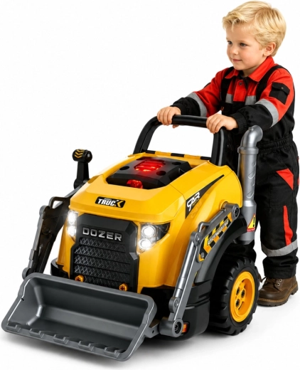 Bouwbulldozer met grote schep