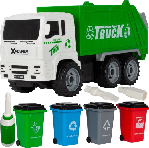 Vuilniswagen met sorteercontainers