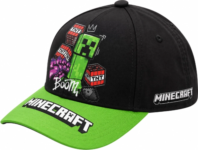 Kinderpet Minecraft Creeper Boom zwart-groen, 55 cm