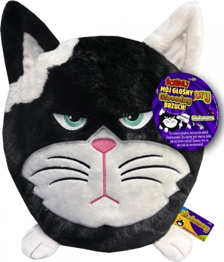 Pluchen kat Głodomorra met geluiden – zwart 31 cm