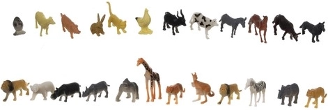 48 dieren en 14 accessoires voor eindeloze scenario’s