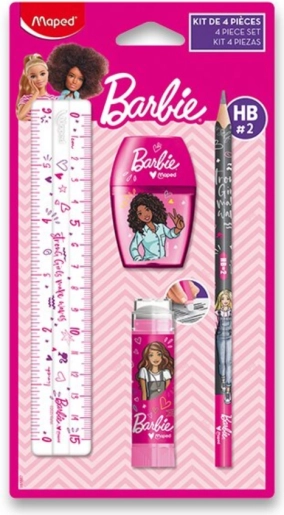 Maped schrijvenset BARBIE, 4-delige set schoolbenodigdheden