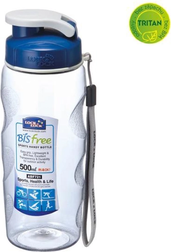 Plastic waterfles Bisfree 500 ml blauw