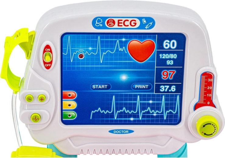 Interactieve ECG-monitor op de trolley