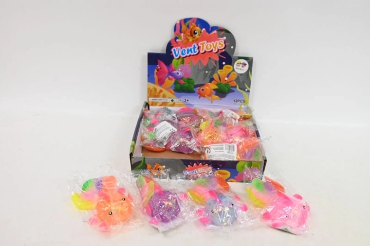 Antistress knijpvissje met glitters