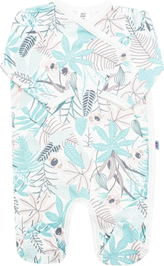 Katoenen baby-overall met zijdelingse sluiting New Baby Lovely groen