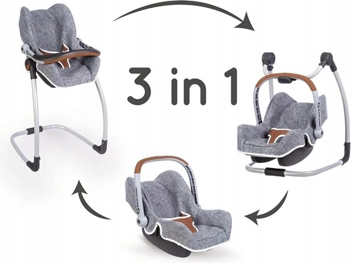 Smoby 3-in-1 voedingsstoel voor poppen