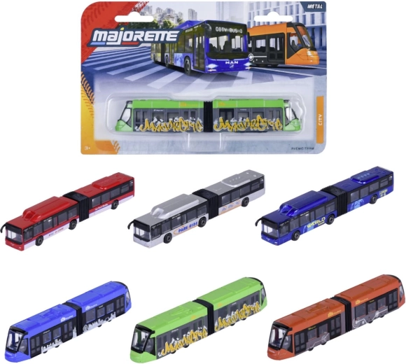 Metalen model van een stadsbus of tram - 1 stuk