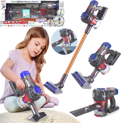 Interactieve staande stofzuiger 3-in-1 voor kinderen met zuigfunctie Woopie