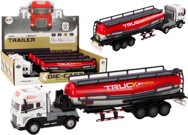 Vrachtwagen met tankoplegger 1:24 met licht en geluid