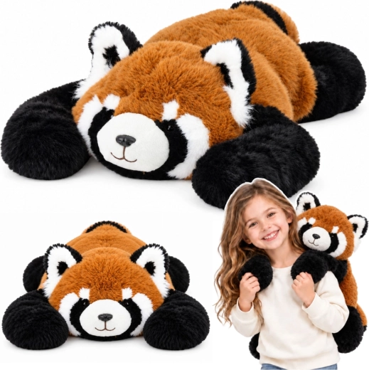 Pluchen rode panda met lange pootjes 60 cm