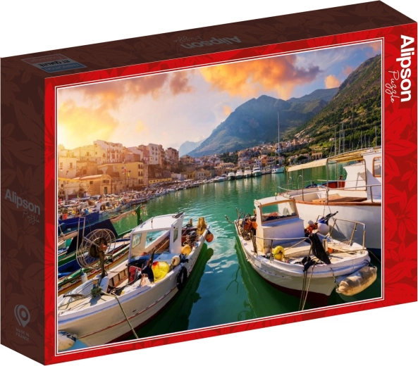 Alipson puzzel Schepen in een Siciliaanse haven, 1000 stukjes