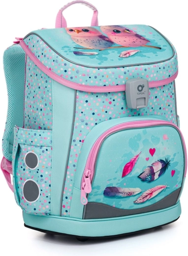 Lichte schooltas met vogelmotief Topgal DIDI