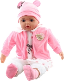 Babypop meisje in bloemenjurkje 50 cm