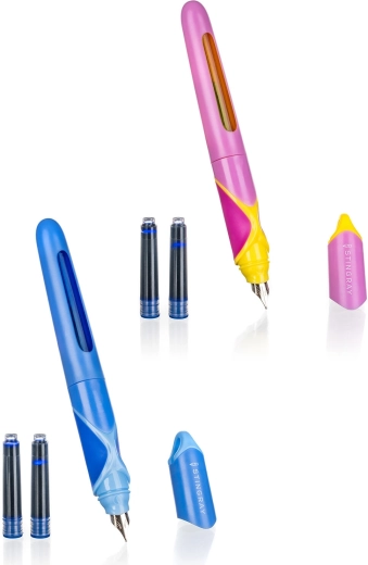 Ergonomische vulpen voor inktpatronen 0,7 mm + 2 vullingen