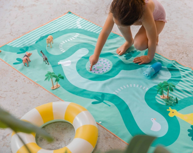 Quut kinderstrandlaken safari 180 × 100 cm