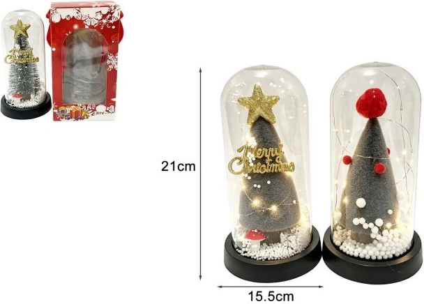Kerstdecoratie in de vorm van een boom met verlichting