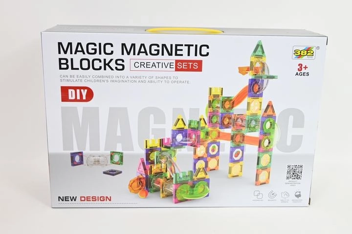 Magnetische bouwset – knikkerbaan 126 delen