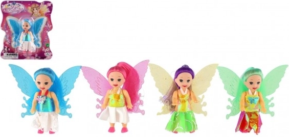 Fee-pop met vleugels 10 cm – multicolor