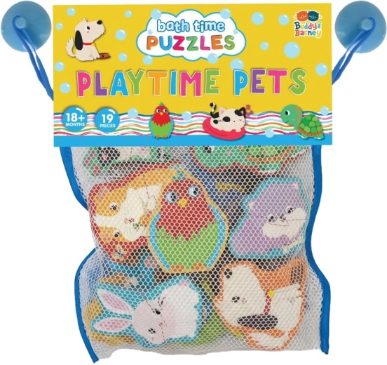 Buddy & Barney schuimpuzzelbadstickers met dieren
