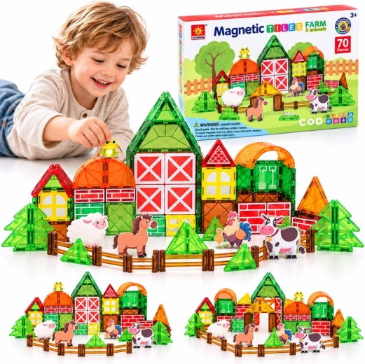 Magnetische bouwset Boerderij 70 onderdelen
