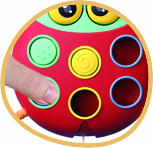 Knijpbare bubbels voor tactiele stimulatie